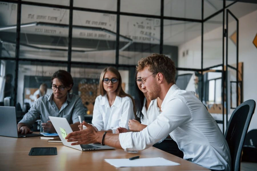 People in a business meeting